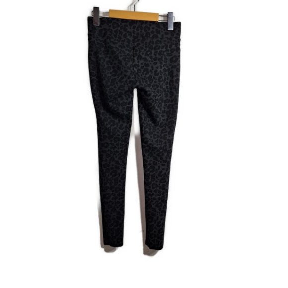Loft by Ann Taylor Womens Ponte Knit Leggings Black Gray Animal Print Size XS - Picture 3 of 6